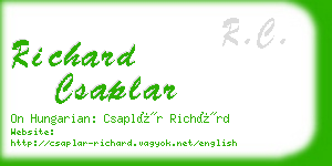 richard csaplar business card